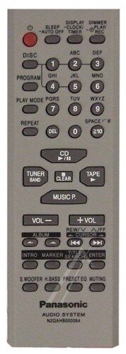 Panasonic N2QAHB000064 afstandsbediening
