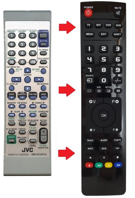 JVC RM-STHP7R afstandsbediening