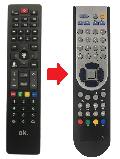 OK ODL32642H-DB en ОDL40642F-DB afstandsbediening 