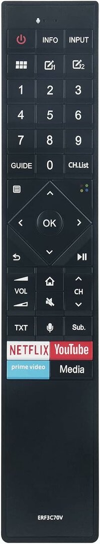Universele Hisense ERF3A70 | ERF3A72 | ERF3C70V | ERF6F64H TV afstandsbediening