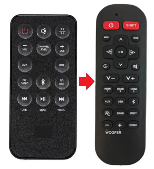 Logitech Z606 en Z607 afstandsbediening