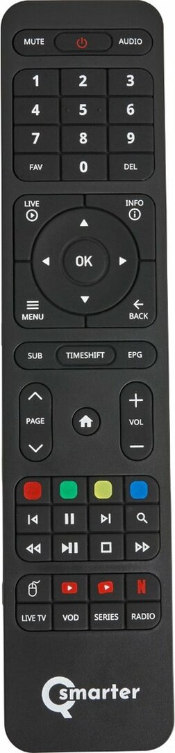 QSmarter QS9 / QS7 SLIM / Play / Premium V2 afstandsbediening