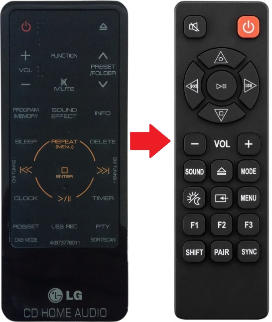 Vervangende LG  AKB73776011 afstandsbediening 