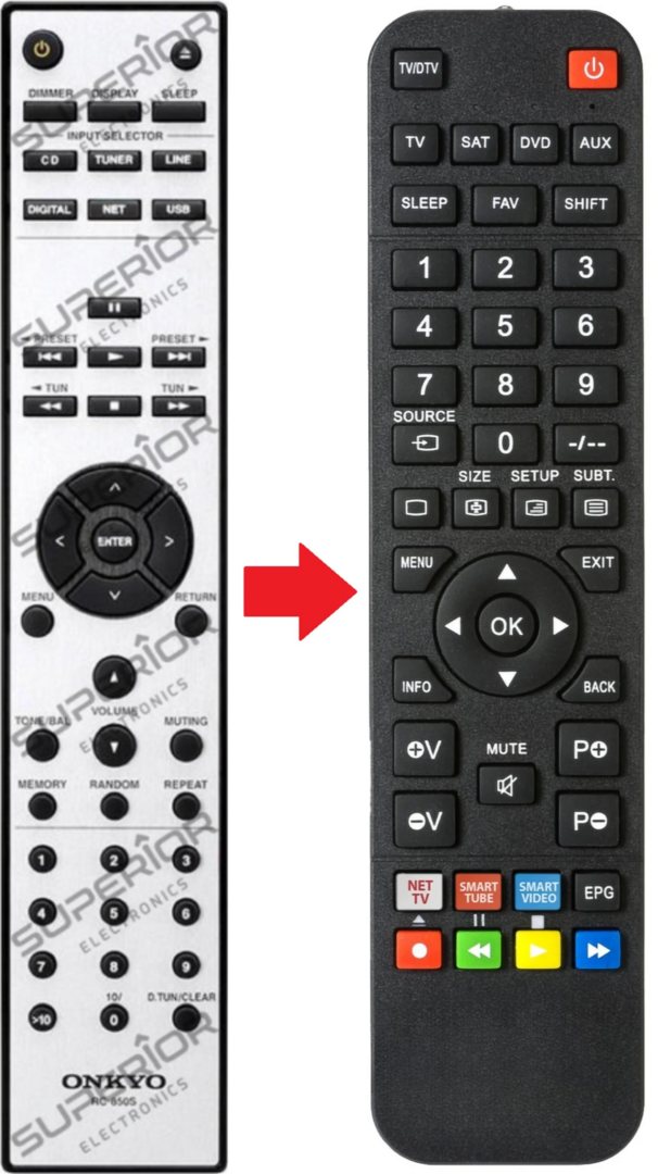 Alternatieve Onkyo RC-850S afstandsbediening