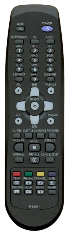 Originele Daewoo / Hanseatic R-55H11 TV afstandsbediening