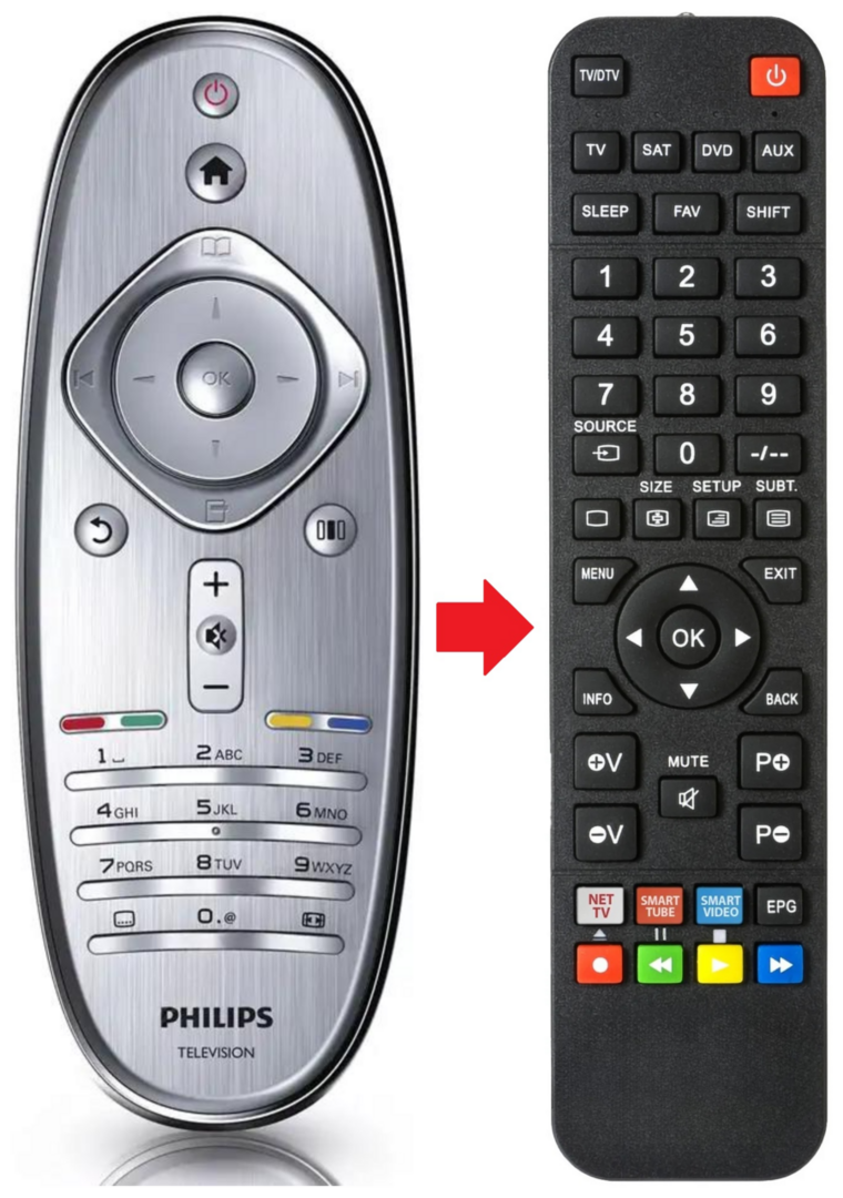 Afstandsbediening geschikt voor PHILIPS 40PFL8605H12 | 40PFL8605K/02