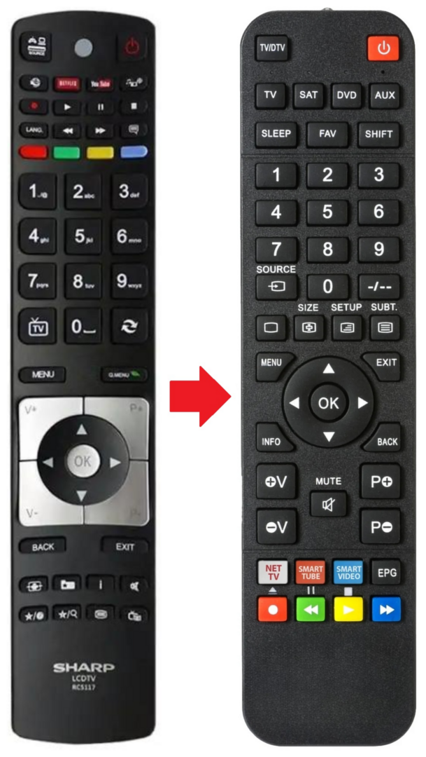 Afstandsbediening geschikt voor LUXOR 50273SMARTLED | LED50SST | LUX0142001001