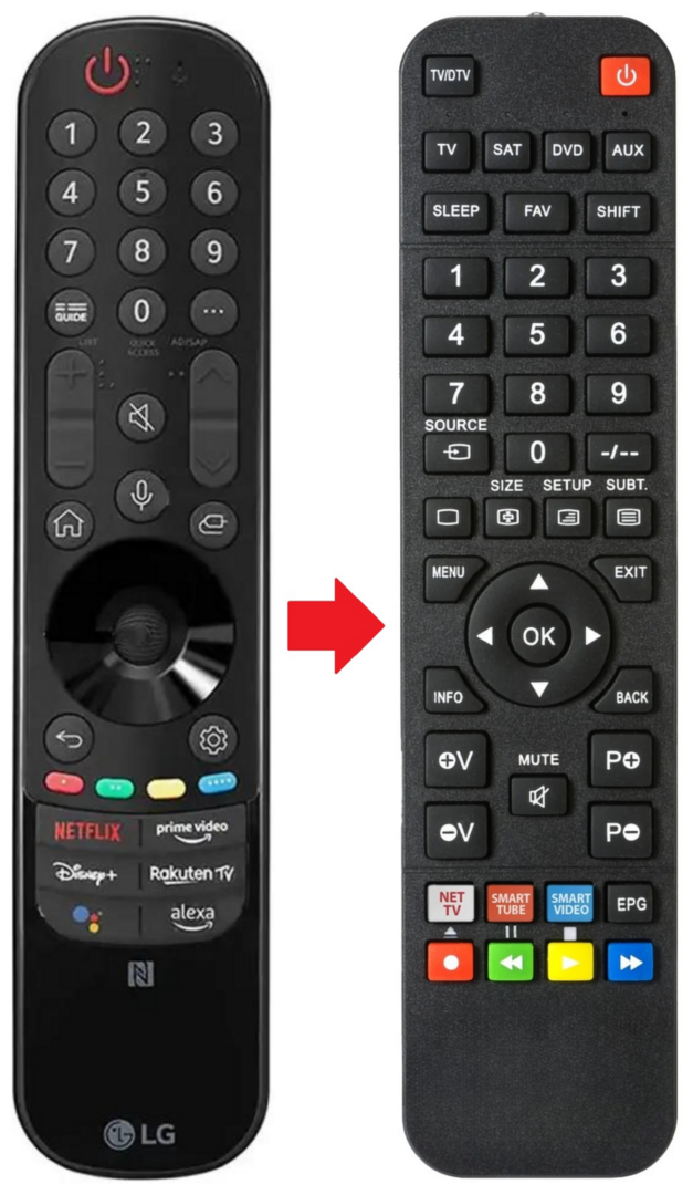 Afstandsbediening geschikt voor LG OLED42C24LA | OLED42C26LB | OLED42C29LB