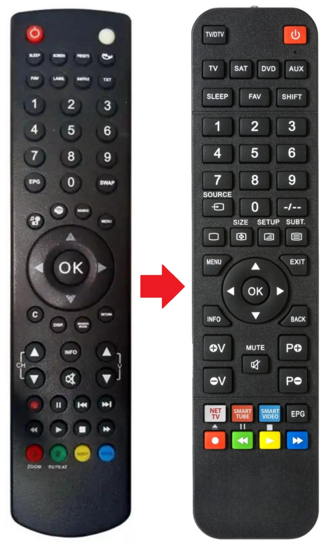 Afstandsbediening geschikt voor HITACHI 22H8S03-R | 22H8S03R | 24H8L03