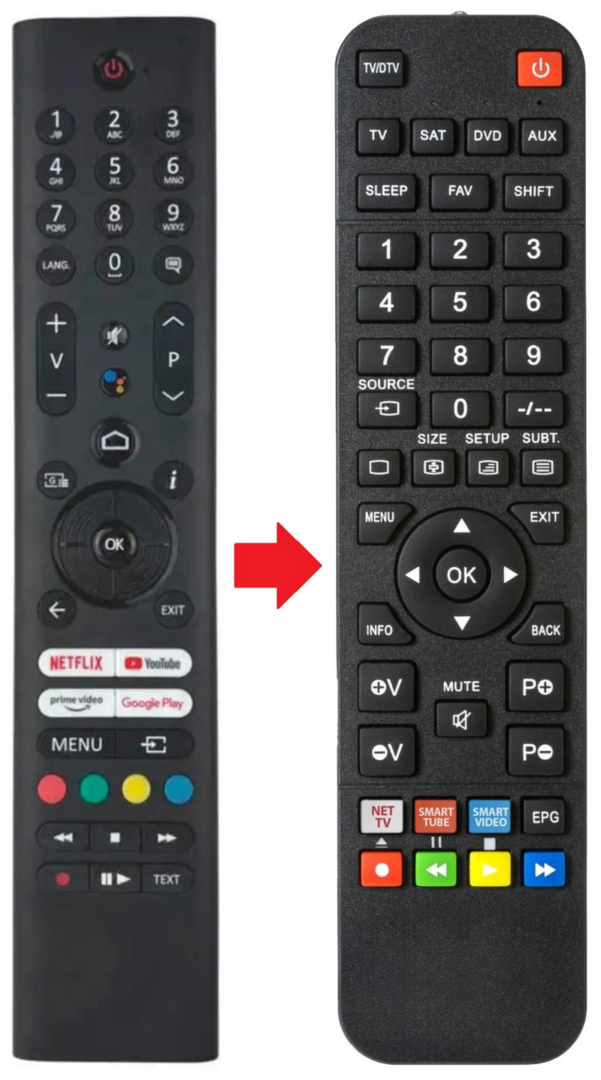 Afstandsbediening geschikt voor HANSEATIC 50Q850UDS | 50U800UDS | 55Q850UDS