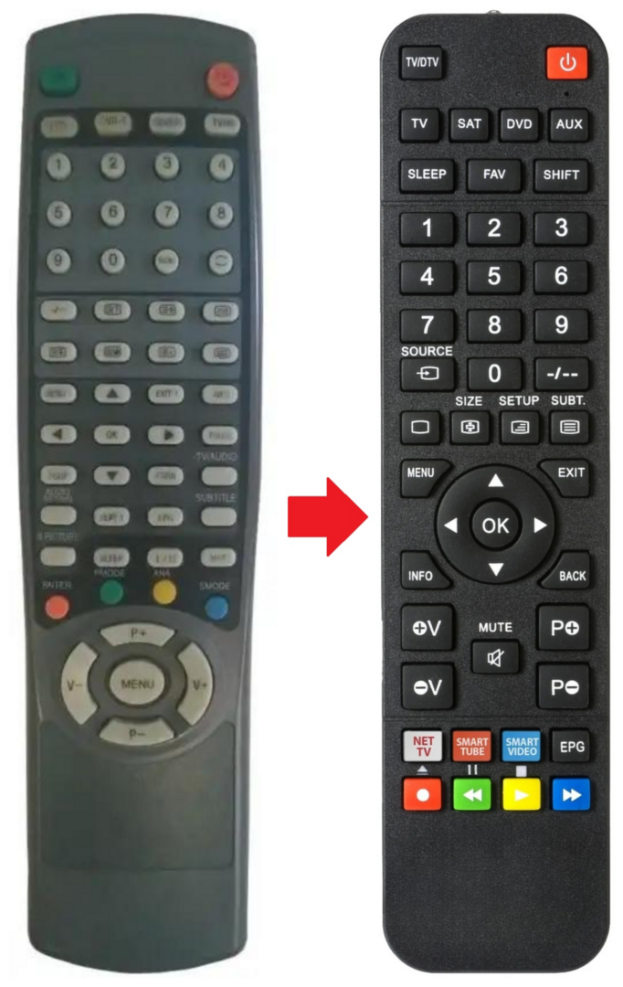 Afstandsbediening geschikt voor KIAMO LCD2006WXTK