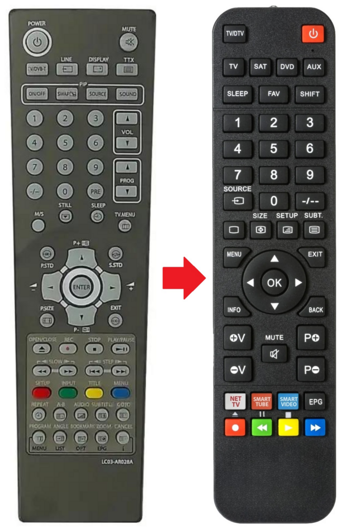 Afstandsbediening geschikt voor PRESTIGIO P370 | P420 | P420-DVD