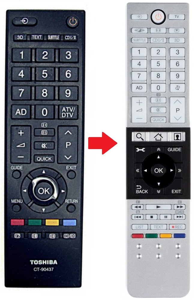 Alternatieve Toshiba CT-90437 afstandsbediening