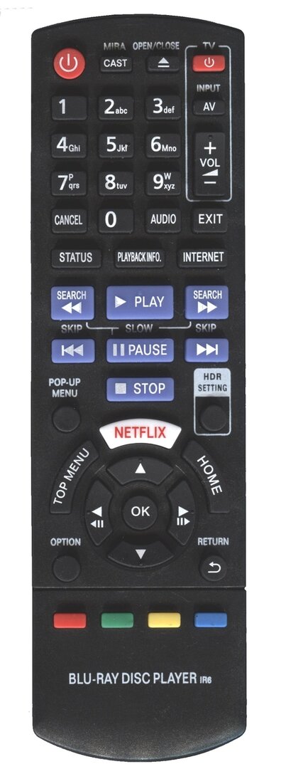 Alternatieve Panasonic N2QAYB001060 afstandsbediening