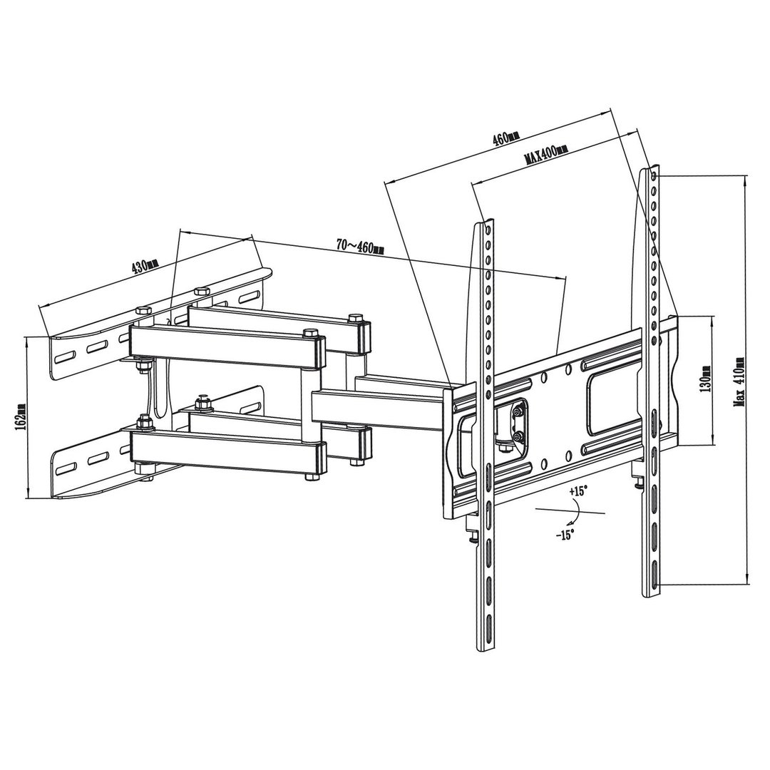 Maclean Brackets MC-760 - TV Muurbeugel 26-55 inch tot 30 kg