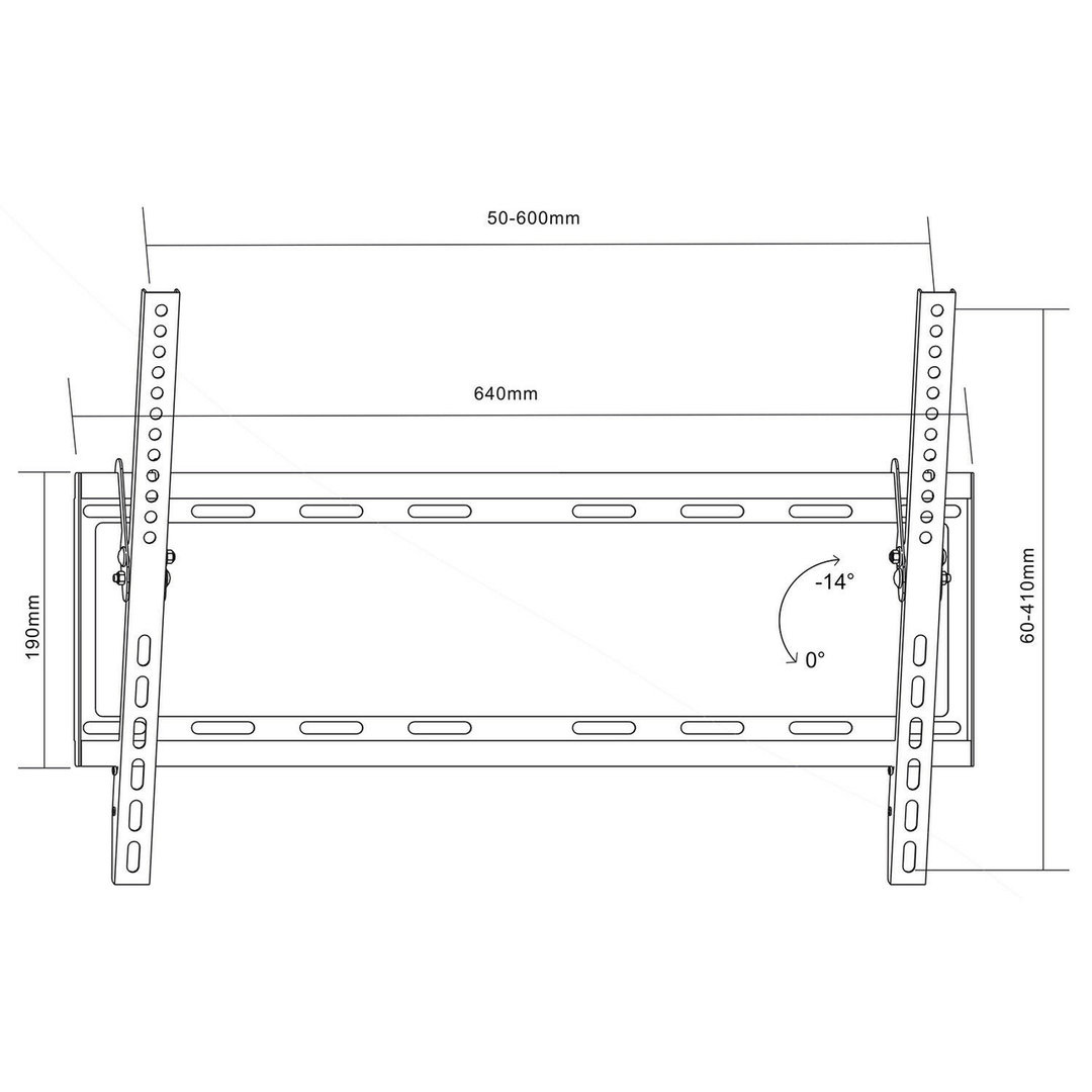 Maclean Brackets MC-605N - TV Muurbeugel 37-70&quot; inch tot 55kg - Zwart