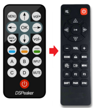 DSPeaker Anti Mode 2.0 Audiosystem afstandsbediening