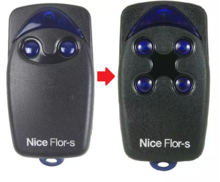 NICE FLO2R-S handzender / afstandsbediening ook geschikt voor FLO1R-S | FLO2R-S | FLO4R-S | ON1 | ON2 | ON4 | ON1E | ON2E | ON4E | FLO1RE | FLO2RE | FLO4RE | Very VR | INITI (all kleuren))