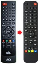 Alternatieve OK OPB200 Blu-Ray afstandsbediening 