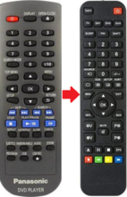 Alternatieve Panasonic N2QAYA000015 afstandsbediening 