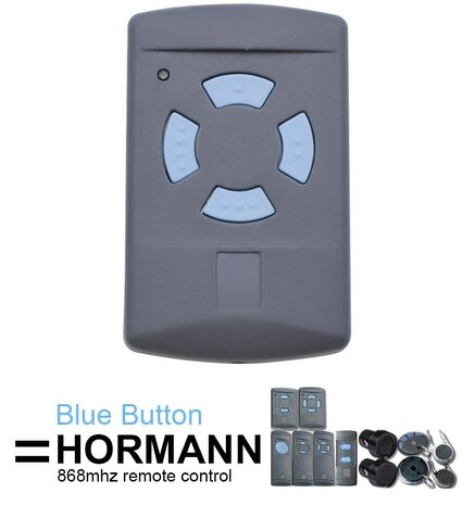 Alternatieve handzender voor de Hormann HSM4 868 met blauwe knoppen