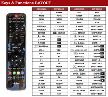 Alternatieve Haier HTR-D06A afstandsbediening