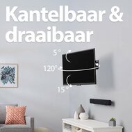 Uittrekbare Muurbeugel TV 13-43 inch &ndash; Draaibaar &amp; Kantelbaar &ndash; VESA 75x75 tot 200x200 &ndash; Max 25kg - BLF-M11