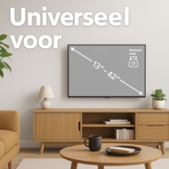 Uittrekbare Muurbeugel TV 13-43 inch &ndash; Draaibaar &amp; Kantelbaar &ndash; VESA 75x75 tot 200x200 &ndash; Max 25kg - BLF-M11