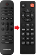 Vervangende Grundig DSB1000 | DSB2000 | GSB950 | GSS1050 | GSS1090 afstandsbediening
