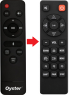 Vervangende Ten Haaft Oyster Soundbar afstandsbediening