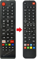 Alternatieve Akai AKTV Smart afstandsbediening 