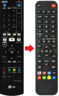 Alternatieve LG AKB72197601 | AKB72197602 afstandsbediening 