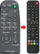 Alternatieve Sony RM-SD50 afstandsbediening