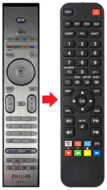 Afstandsbediening geschikt voor PHILIPS 47PFL9732D/10 | 47PFL9732D10 | CRP598/01