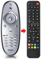 Afstandsbediening geschikt voor PHILIPS 40PFL8605H12 | 40PFL8605K/02