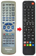 Afstandsbediening geschikt voor PANASONIC N2QAKB000044-TV | N2QAKB000044TV