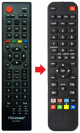 Afstandsbediening geschikt voor HISENSE 184849 | 32A5100F | 32AE5000F