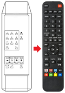 Afstandsbediening geschikt voor CLARIVOX TV1720TL | TV2820TL