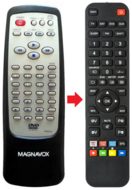 Afstandsbediening geschikt voor MAGNAVOX NA007UD