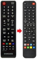 Afstandsbediening geschikt voor SAMSUNG UE32J5200AW | UE32J5250 | UE32J5250AS