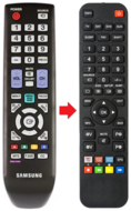 Afstandsbediening geschikt voor SAMSUNG LN32D405E3D | LN32D405E5D | LN40C500F3F