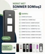 Vervangende Sommer Pearl Twin S10019-00001 868MHz handzender