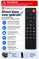 Vervangende afstandsbediening voor Panasonic SC-HC38EG-W