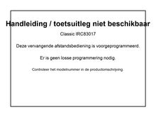 Vervangende afstandsbediening voor Olympic 1361.11 | FB 900