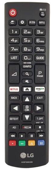 LG AKB75095308 - Universele LG Smart TV afstandsbediening - Netflix - Amazon Prime toetsen