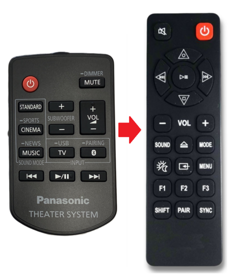 Panasonic N2QAYC000134 afstandsbediening - Geschikt voor : SC-HTB490 en SC-HTB496