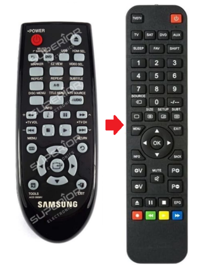 Samsung AK59-00084V afstandsbediening  - Geschikt voor : DVD-C550 / DVD-D530