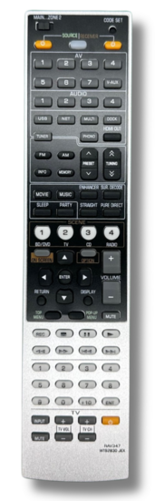 Alternatieve Yamaha RAV347 - WT92830 afstandsbediening