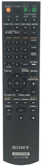 Sony RM-AAU036 afstandsbediening