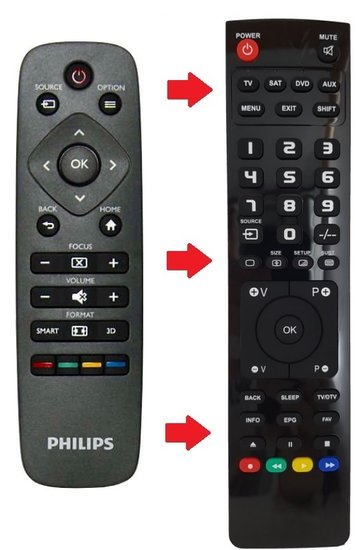 Philips HDP2510 afstandsbediening